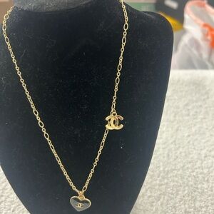 Gold Necklace with Heart Pendant